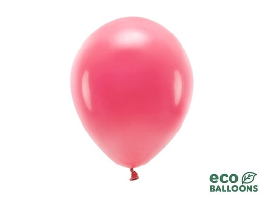 Balony Eco, pastelowe, jasnoczerwone, 10 sztuk PartyDeco