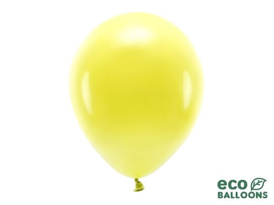 Balony eco pastelowe, żółte, 30 cm, 10 sztuk PartyDeco