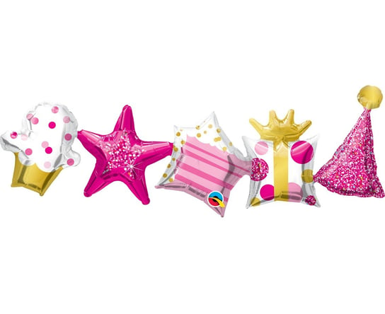 Balony Foliowe Ql Girlanda 41" Birthday Garland Pink Qualatex