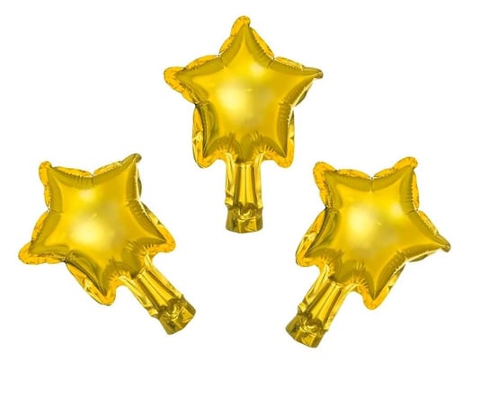 Balony foliowe złote gwiazdki małe 12 cm Gwiazdeczki dodatek do Girlandy Dekoracje Urodzinowe Szafran Limited