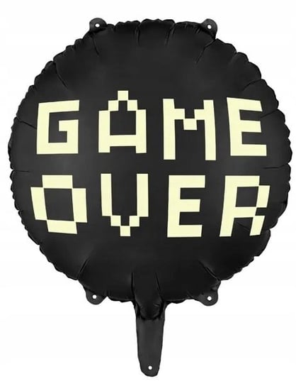 Balony Foliowy Game Over Czarny 45Cm Balon Gracza Inna marka