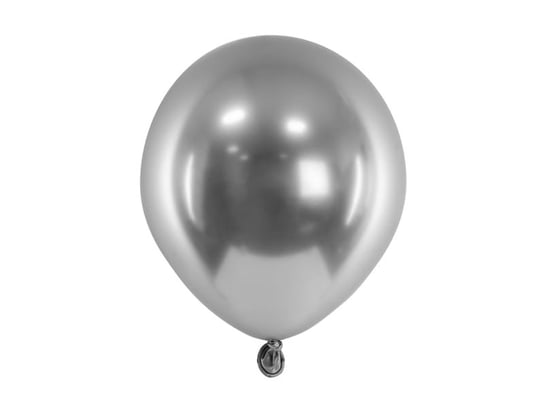 Balony Glossy 12 cm, ciemny srebrny (1 op. / 50 szt.) Party Deco