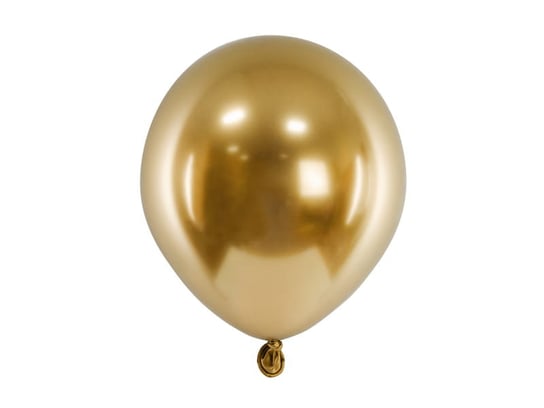 Balony Glossy 12 cm, złoty (1 op. / 50 szt.) Party Deco