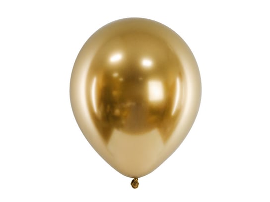 Balony Glossy, efekt chromu, kolor złoty, 50 sztuk PartyDeco