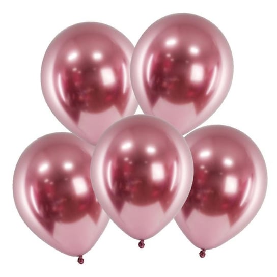 Balony Glossy Różowozłote - 5 Sztuk Chromowane Błyszczące Inna marka