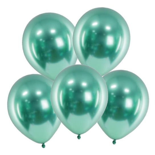 Balony Glossy Zielone - 5 Sztuk Chromowane Błyszczące Inna marka