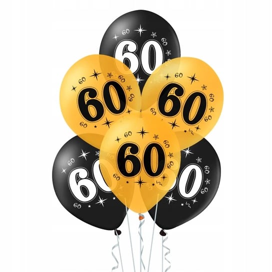 Balony gumowe 60 lat urodziny nadruk zestaw 10 szt Inna marka