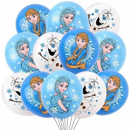 Balony Gumowe Z Nadrukiem Frozen (12 Szt.) ImprezCzas
