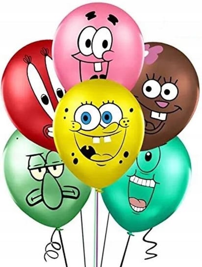 Balony gumowe z nadrukiem Sponge Bob (6 szt.) PartyPal