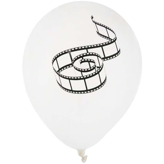 Balony, Hollywood, 9", biały, 8 sztuk SANTEX