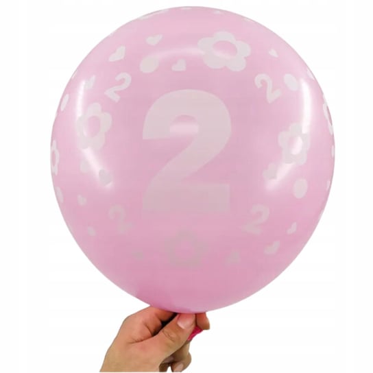 BALONY KOLOROWE URODZINY CYFRA 2 HAPPY BIRTHDAY CYFERKA ZESTAW 10 SZT Inna marka