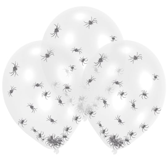 Balony lateks pająki 27.5 cm 6szt Amscan