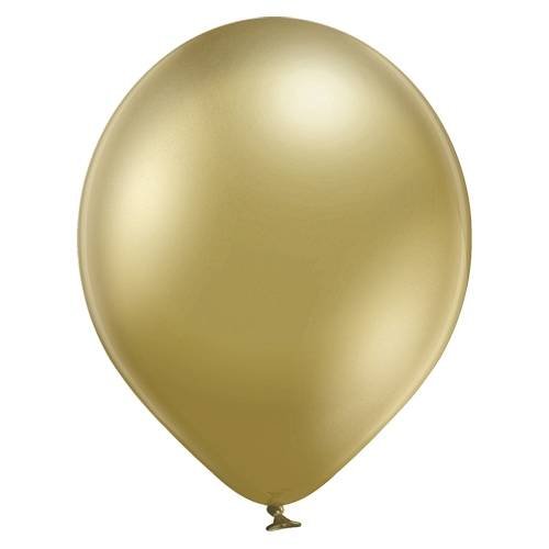 Balony lateksowe B105 Glossy Gold złote 30cm, 50 sztuk BELBAL