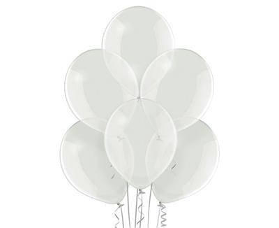 Balony lateksowe B105 przezroczyste Crystal Clear 30cm, 100 sztuk BELBAL