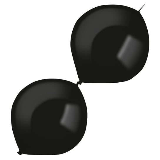 Balony lateksowe Czarne z łącznikiem, 30cm, 50 szt. AMSCAN