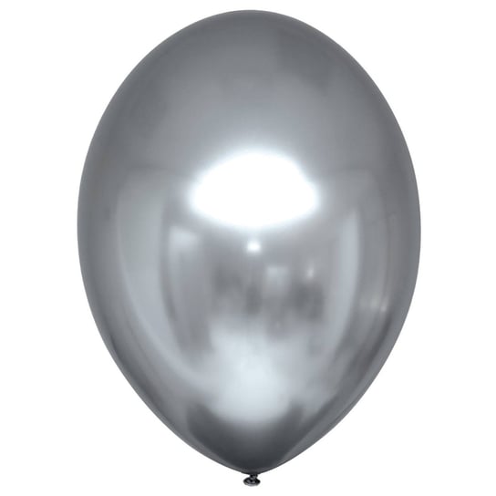 Balony lateksowe Decorator Satin Luxe Chrome srebrne 12cm, 100 szt. GRABO