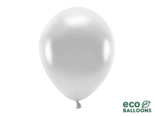 Balony lateksowe eco, srebrne, 30 cm, 100 sztuk PartyDeco