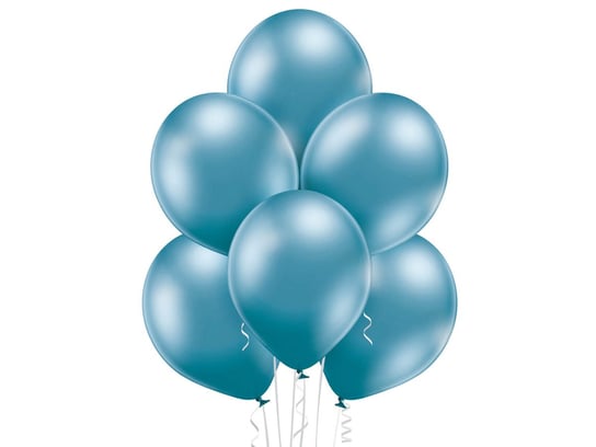 Balony lateksowe Glossy niebieskie - 30 cm - 8 szt. BELBAL