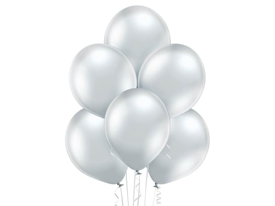 Balony lateksowe Glossy srebrne - 30 cm - 8 szt. BELBAL