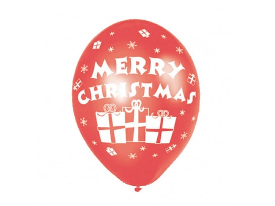 Balony Lateksowe Merry Christmas - 27,5 Cm - 6 Szt. Amscan