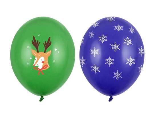 Balony Lateksowe Merry Christmas 30Cm, 50 Sztuk PartyDeco