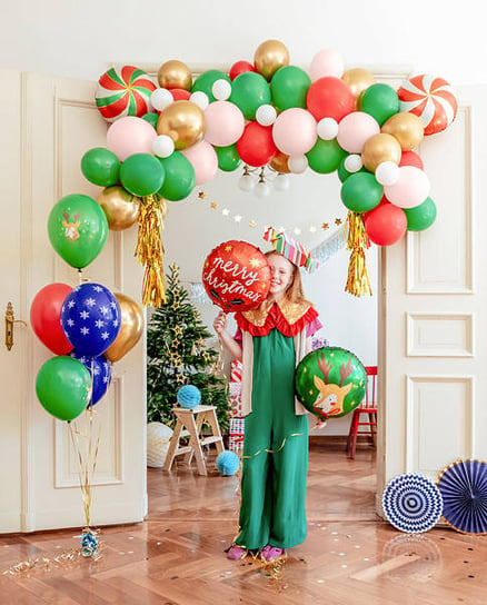 Balony Lateksowe Merry Christmas Mix 30Cm, 6 Sztuk PartyDeco