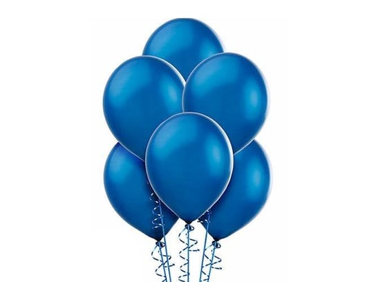 Balony lateksowe metaliczne duże - niebieskie - 25 szt. BELBAL