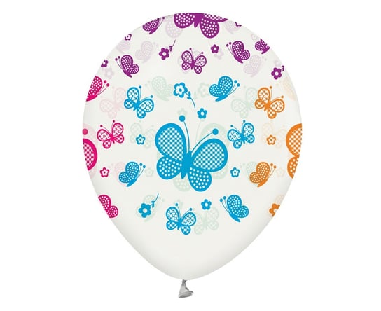 Balony lateksowe Motylki, 12", 5 sztuk GoDan