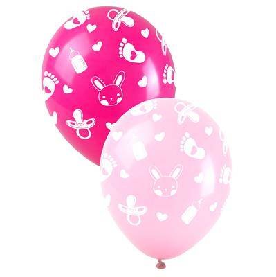 Balony lateksowe na Baby Shower dla dziewczynki 28cm, 5 szt. Arpex