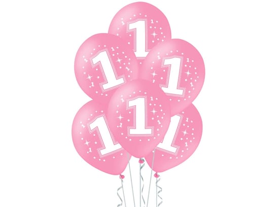 Balony Lateksowe Na Roczek Różowe - 30 Cm - 100 Szt. PartyPal