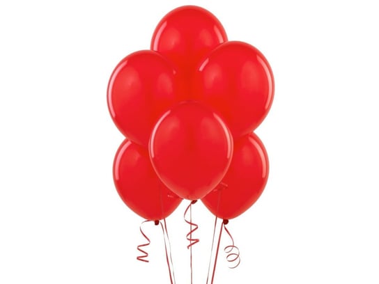Balony lateksowe pastelowe czerwone - średnie - 100 szt. BELBAL
