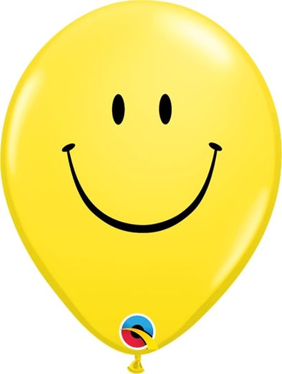 Balony lateksowe pastelowe żółty uśmiech emotki 50 Qualatex