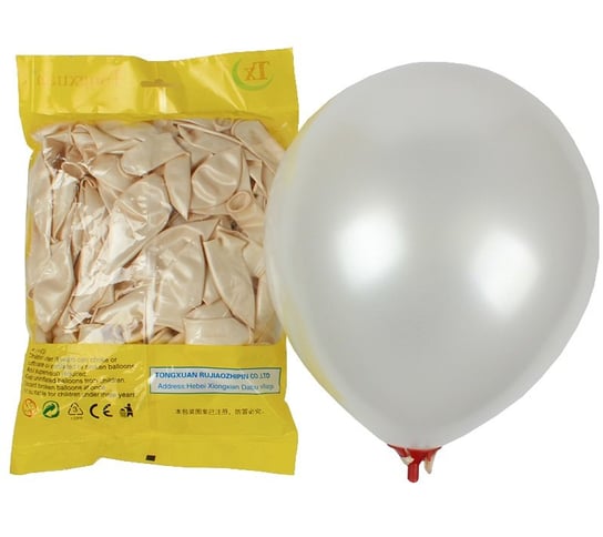 Balony Lateksowe Perłowe Białe Kpl 100Szt 35Cm Inna marka