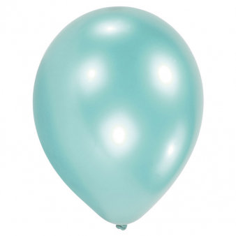 Balony lateksowe, perłowe, niebieskie, 10 sztuk AMSCAN