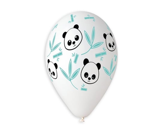 Balony lateksowe Premium, panda i bambus, 13", 5 sztuk Gemar