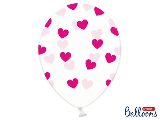 Balony lateksowe, Serduszka, 14", 50 sztuk PartyDeco