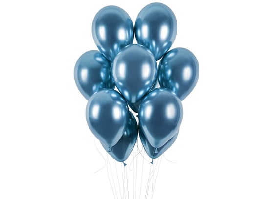 Balony lateksowe shiny niebieskie - 33 cm - 5 szt. Gemar