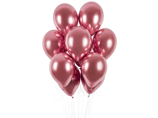 Balony lateksowe shiny różowe - 33 cm - 5 szt. Gemar