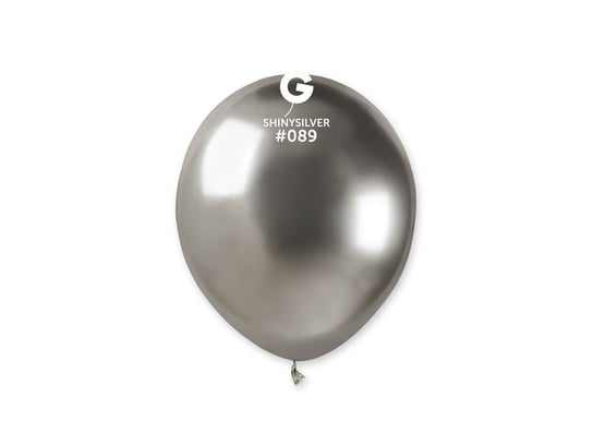 Balony lateksowe shiny srebrne - 5 cali - 100 szt. GoDan