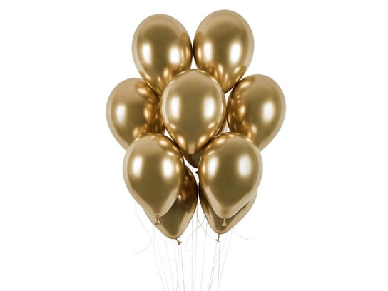 Balony lateksowe shiny złote - 33 cm - 5 szt. Gemar