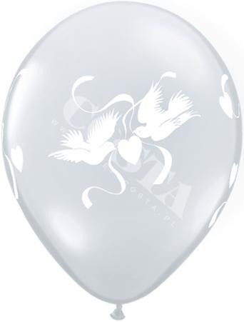 Balony Lateksowe Srebrne Gołębie Na Ślub Wesele X5 Inna marka