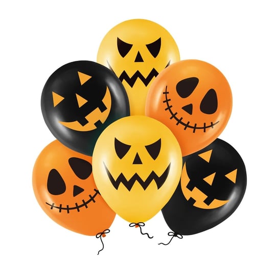 Balony lateksowe strachy dynie na Halloween 6szt ABC