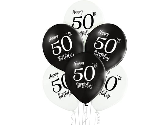 Balony lateksowe z nadrukiem Happy 50th Birthday - 12" - 6 szt. BELBAL