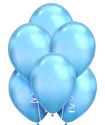 Balony metaliczne, błękitny, light blue 20 szt. somgo