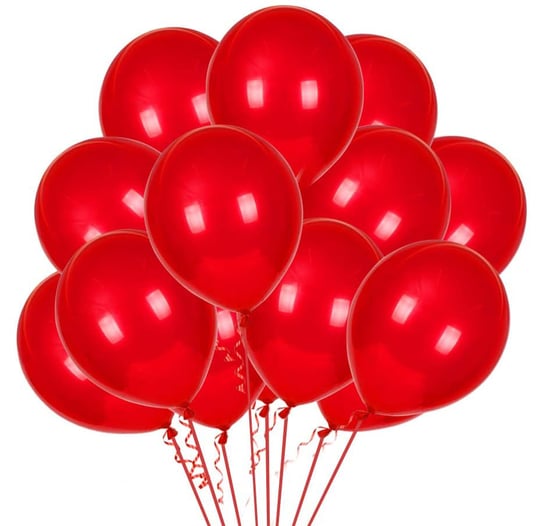 Balony metaliczne, czerwone, strong red 20 szt. somgo