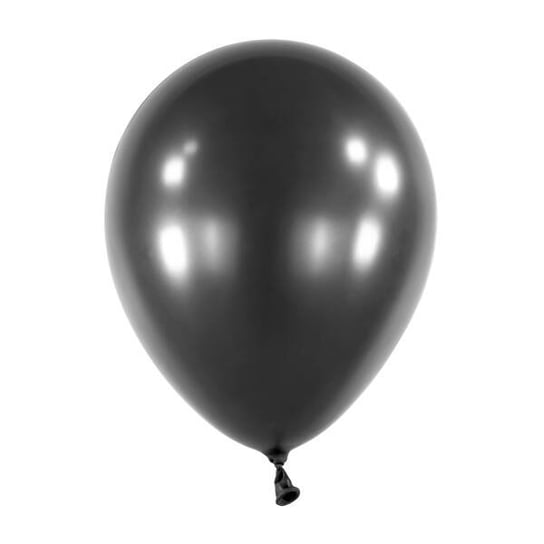 Balony Metaliczne Decorator Fashion, Pearl Jet Black Czarne 28cm, 50 szt. Amscan