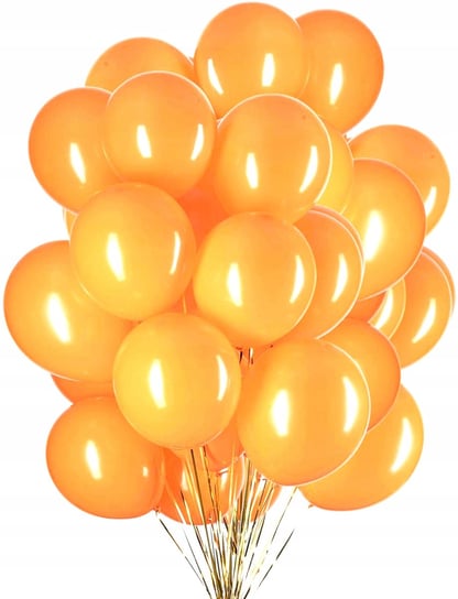 Balony metaliczne, j. pomarańczowy, bright orange 50 szt. somgo