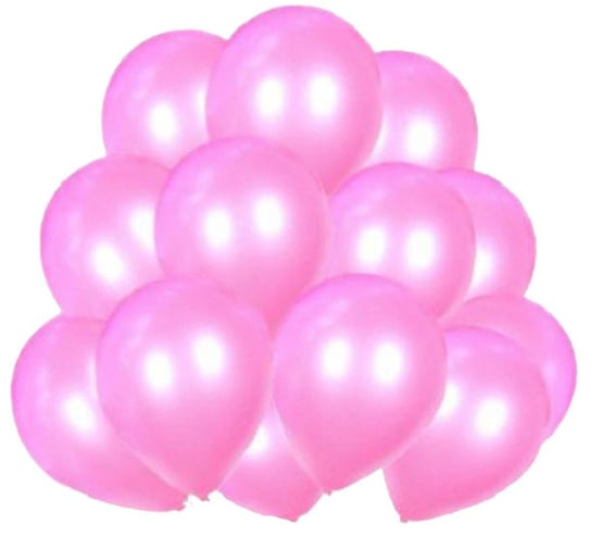 Balony metaliczne, j. różowe, bright pink 20 szt. somgo