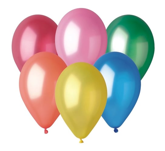 Balony metaliczne, różnokolorowe, 100 sztuk GoDan