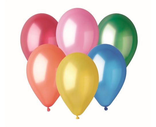 Balony, metaliczne, różnokolorowe, 100 sztuk GoDan